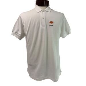 Large Boast Mens Short Sleeve La Quinta Golf Club Polo Shirt White Fitted